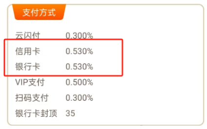 POS机费率上涨至1%